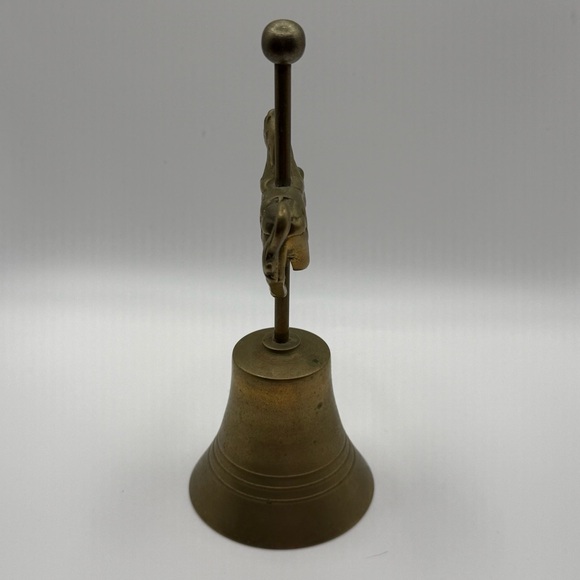 Vintage Brass Bell Carousel Horse 6” for Nursery - Picture 7 of 9